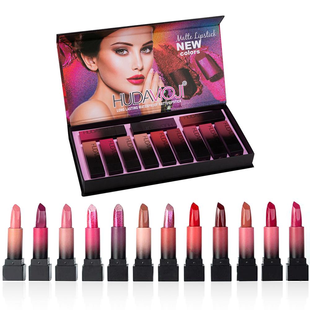 Multi-Color Professional Matte Lipstick Set (12 Pc)