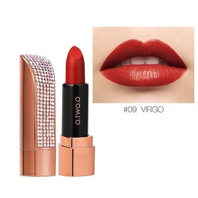 12 Color Diamond Matte Lipstick Set (1Pc)