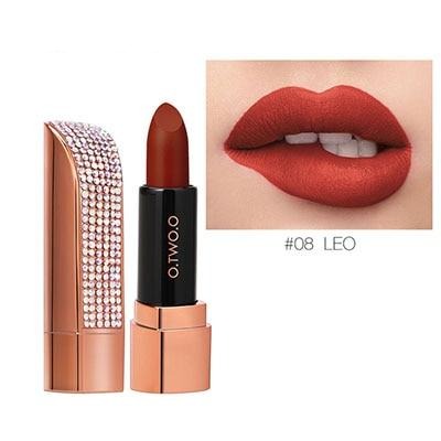 12 Color Diamond Matte Lipstick Set (1Pc)