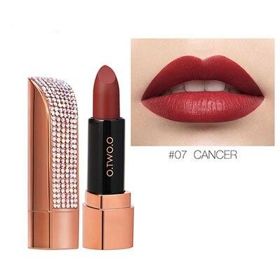 12 Color Diamond Matte Lipstick Set (1Pc)