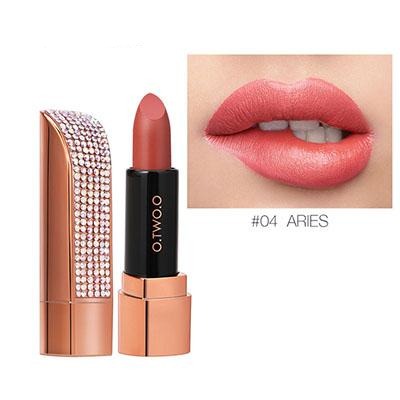 12 Color Diamond Matte Lipstick Set (1Pc)